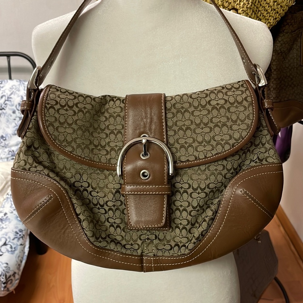 COACH Trendy Signature Soho Shoulder Bag Handbag